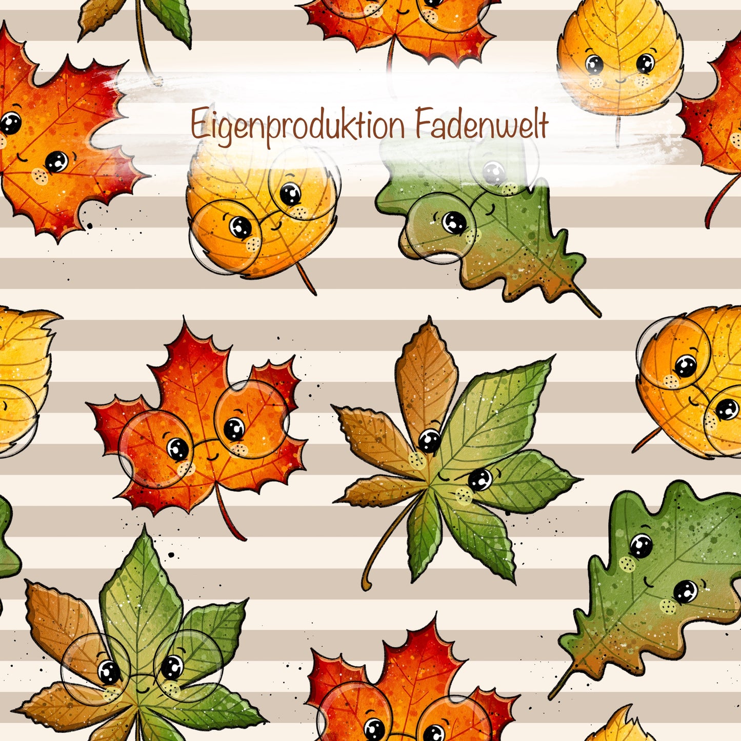 French Terry Buntes Herbstlaub