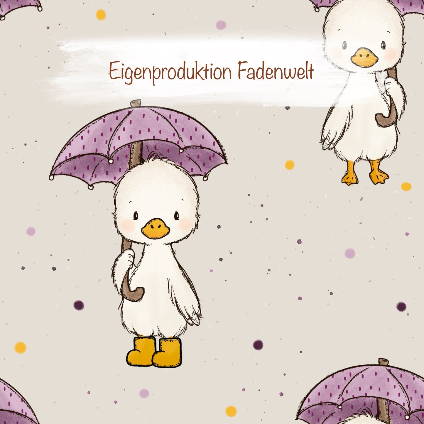 Gans im Regen