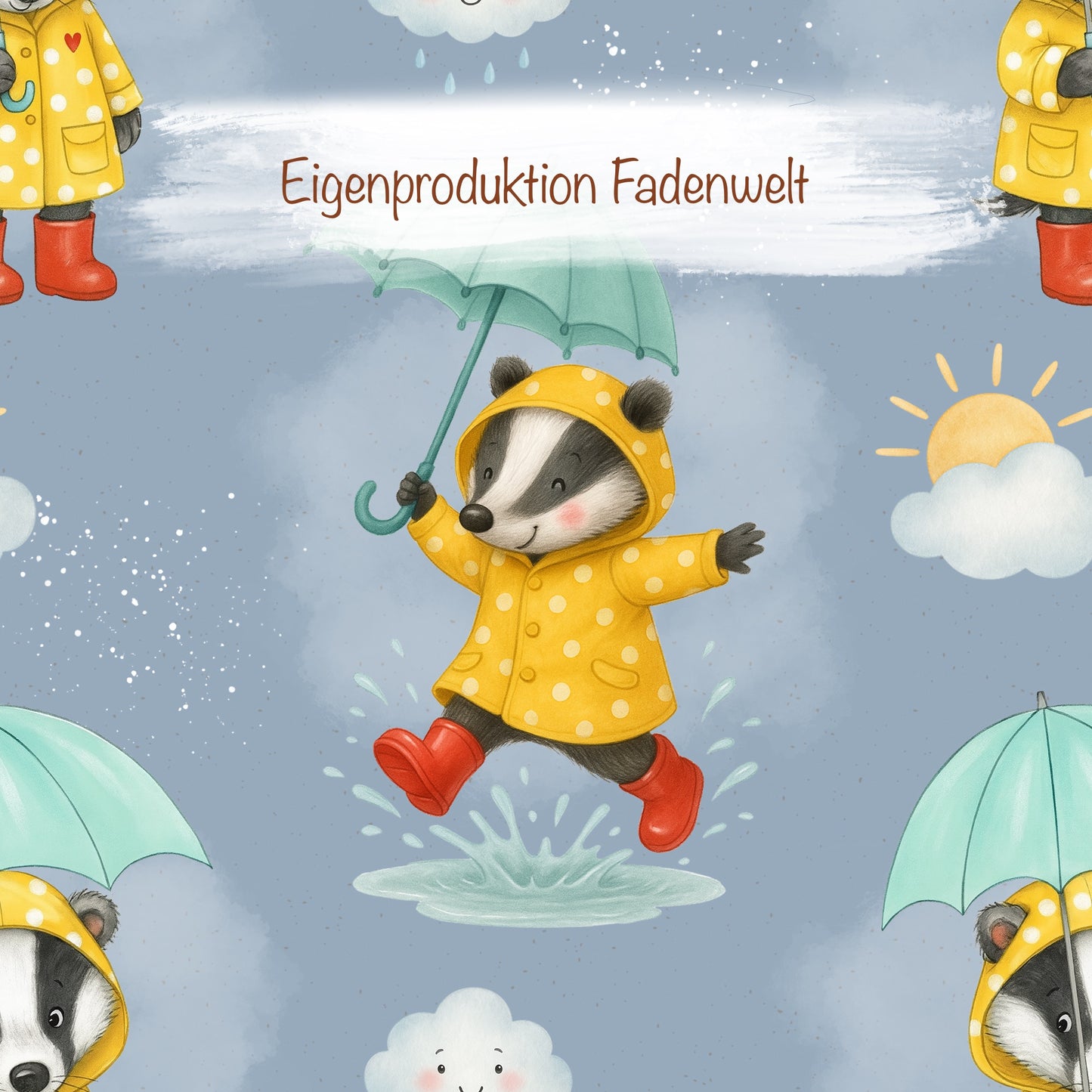Dachs im Regen