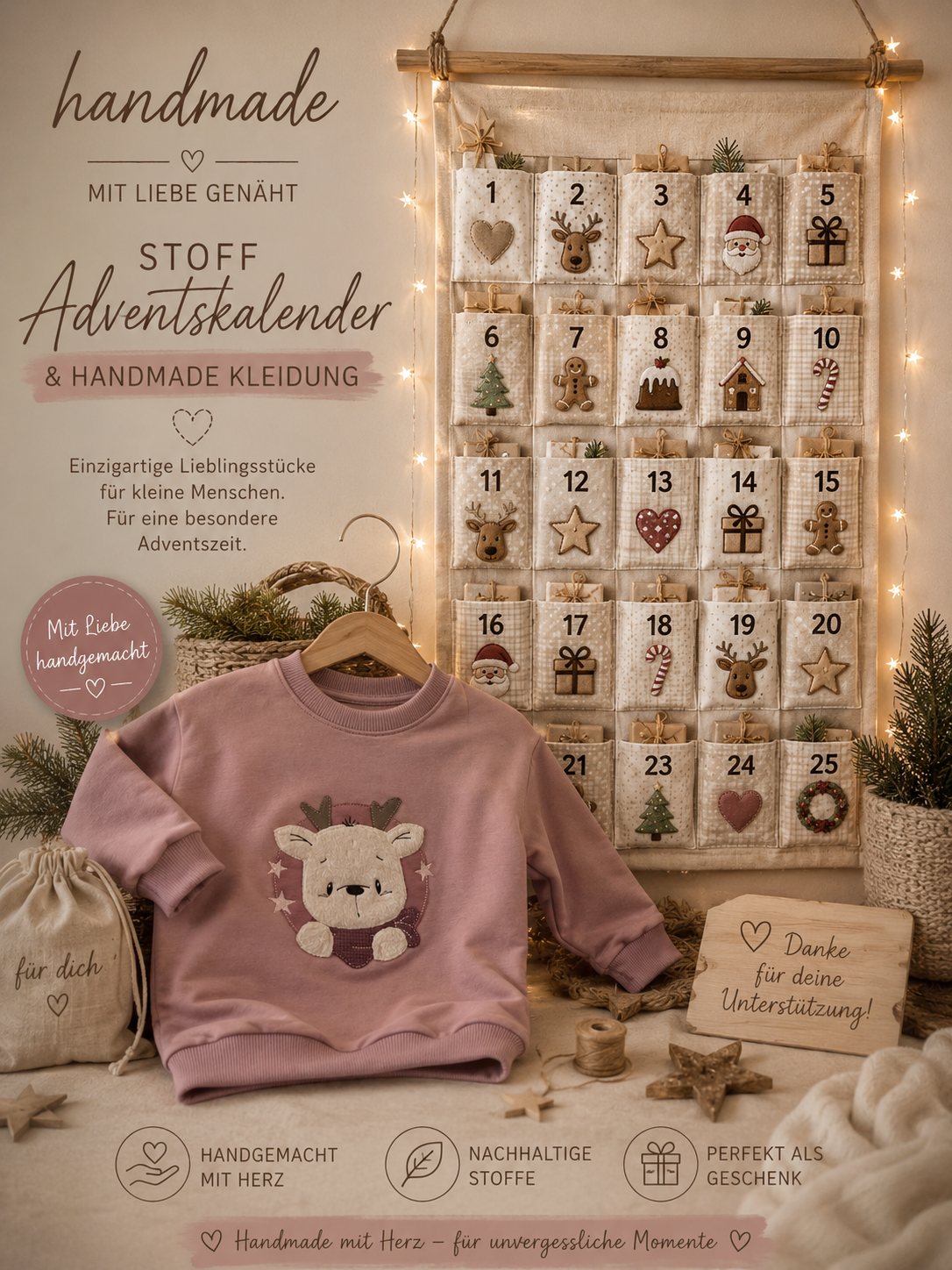 Adventskalender Bügelbilder 4 Päckchen (Option2)