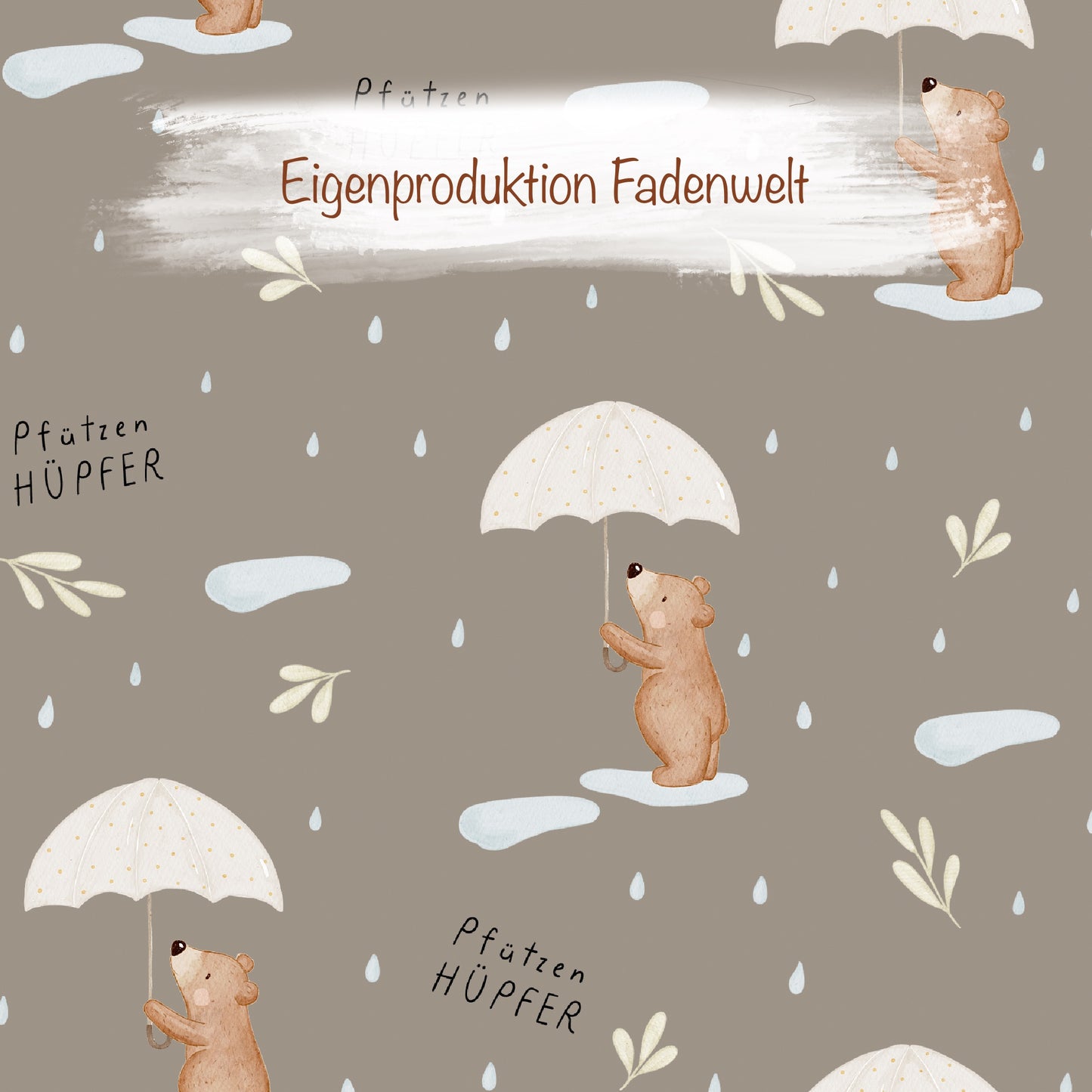 Bär im Regen